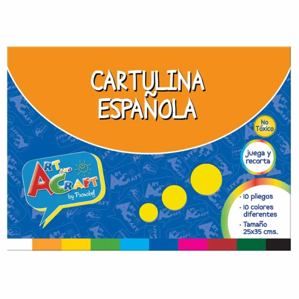 CARPETA CARTULINA ESPAÑOLA | 10 UNID | ART & CRAFT