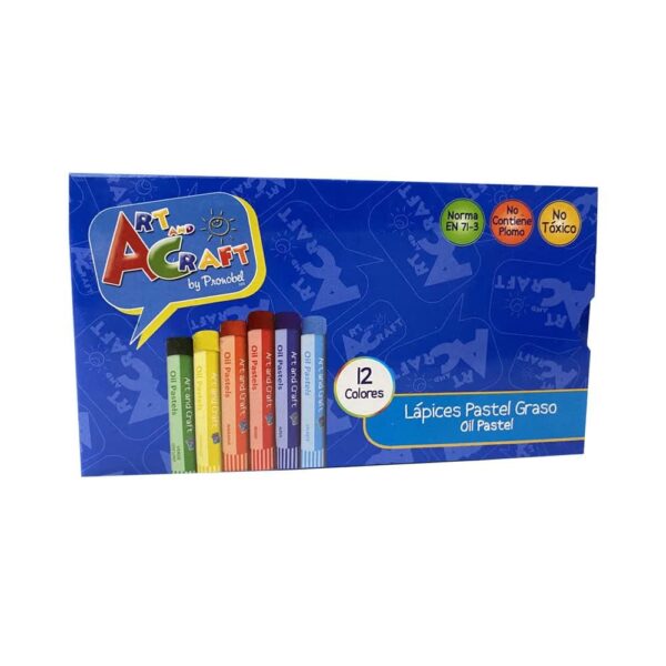 LAPIZ PASTEL GRASO 12 UNIDADES | ART&CRAFT