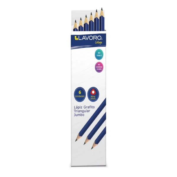 Lapiz Grafito 6 unidades Triangular Jumbo | Lavoro