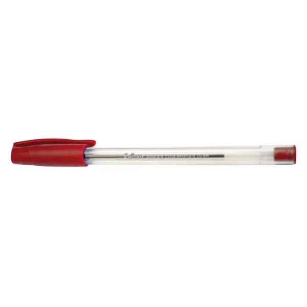 Lapiz Pasta ROJO Punta Media 1.0 mm Transparente 50 unidades | Fultons