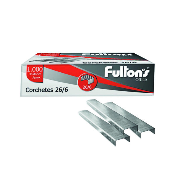Corchetes Estandar Metalico | 26/6-1000 UNIDADES | FULTONS