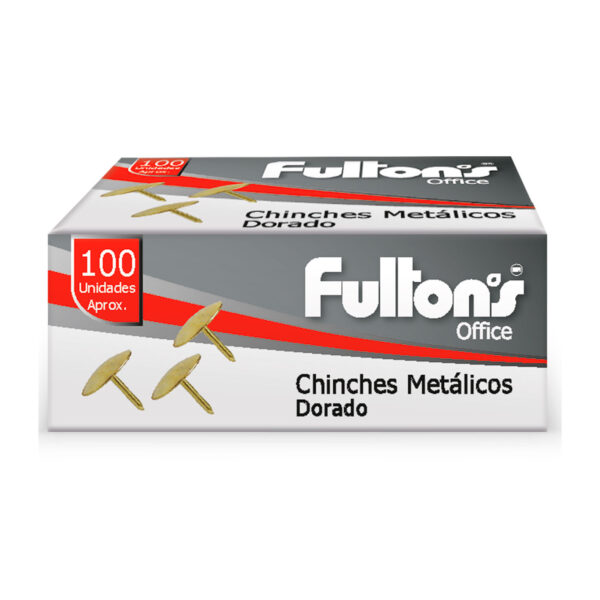 Chinche metalico dorado 100 unidades | FULTONS