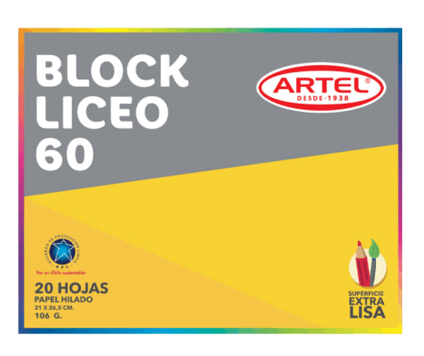 Block Liceo 60 | 20 hojas | ARTEL