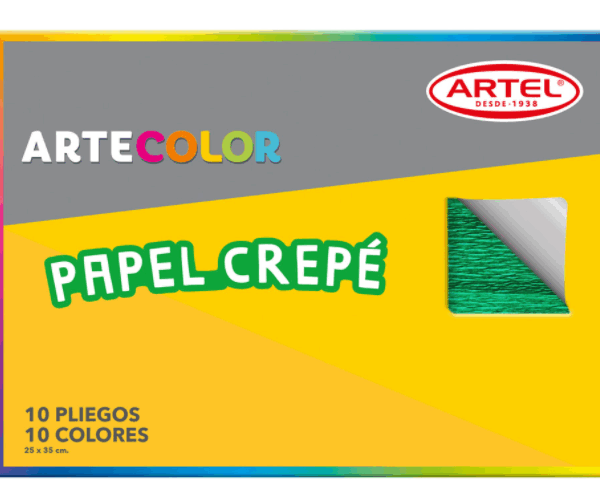Carpetas Artecolor | Papel Crepe 10 unid 25x35 cm | ARTEL