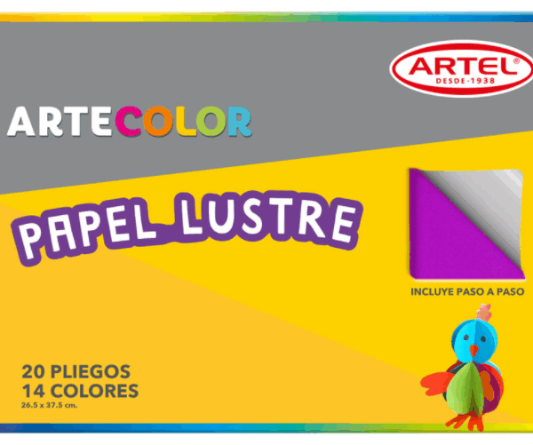Carpetas Artecolor | Papel Lustre 20 unid 26,5x37,5 | ARTEL