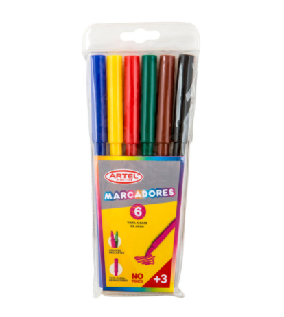 Marcadores Scripto |  6 colores  ARTEL