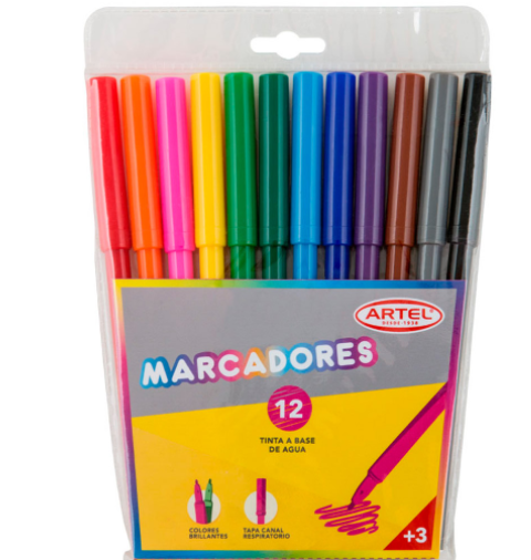 Marcadores Scripto | 12 colores ARTEL