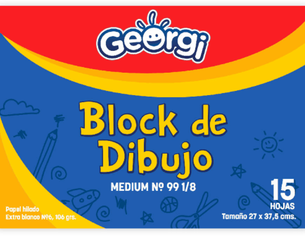 Block de Dibujo 99 | 1/8 15 hojas | GEORGI